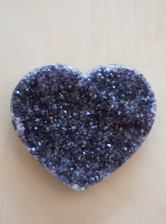 Uruguay Amethyst Geode Heart #39