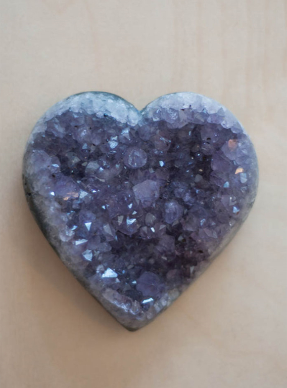 Uruguay Amethyst Geode Heart #41