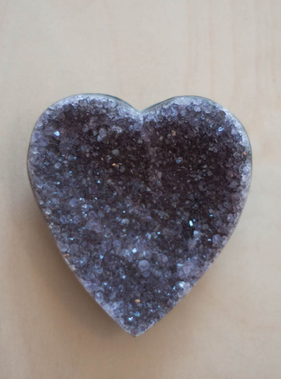 Uruguay Amethyst Geode Heart #45