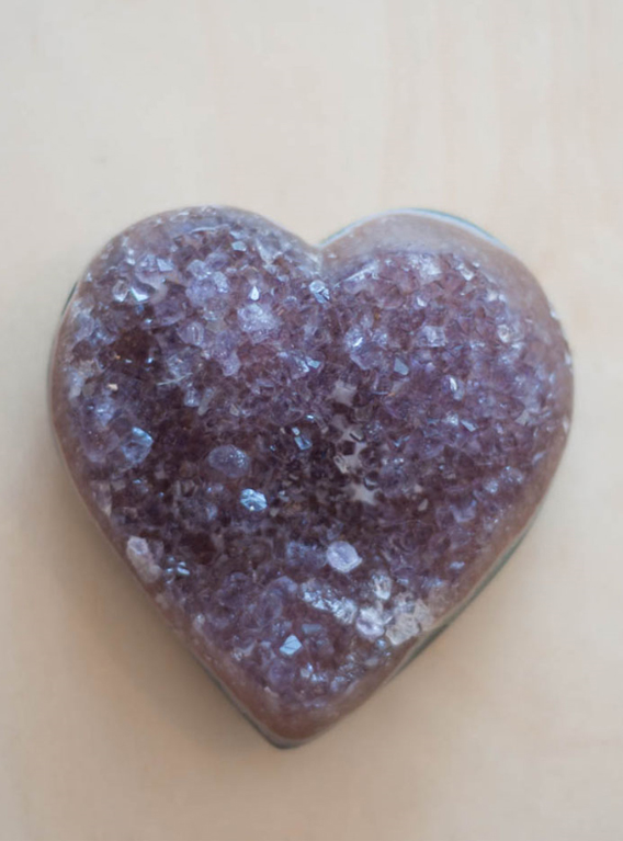 Uruguay Amethyst Geode Heart #46