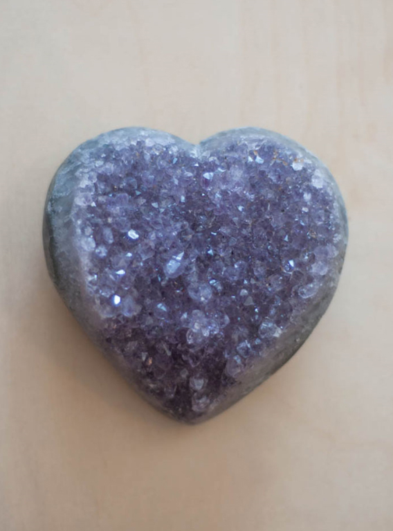 Uruguay Amethyst Geode Heart #47