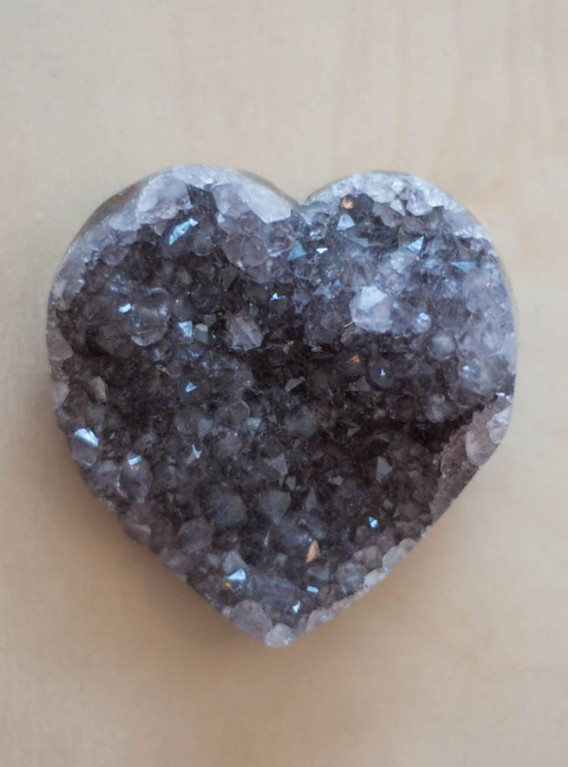 Uruguay Amethyst Geode Heart #60