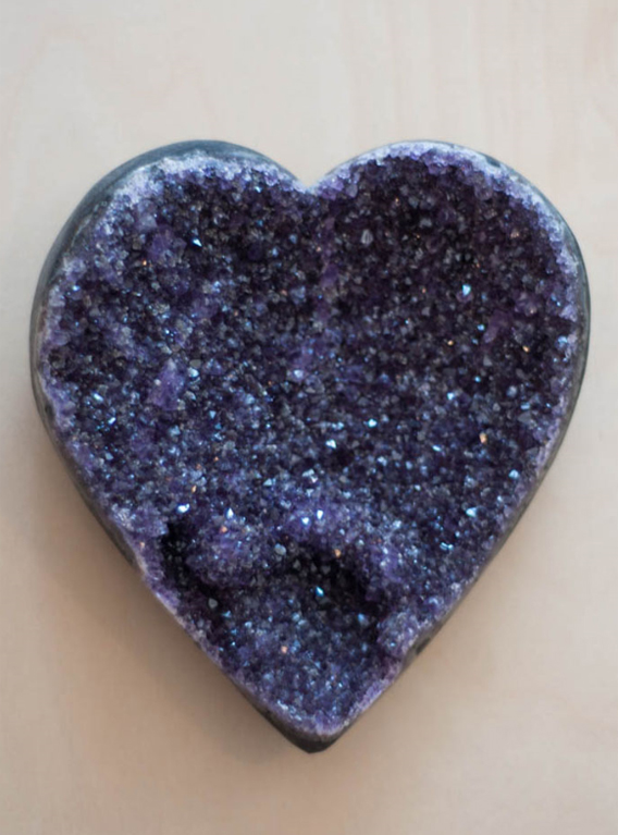 Uruguay Amethyst Geode Heart #7